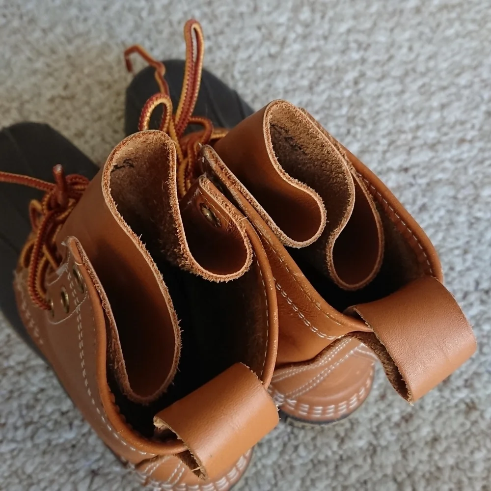 L.L. Bean Brown and Black Duck Boots size 7